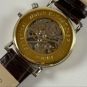 Men's Two tone X Ray Watch with Leather Band